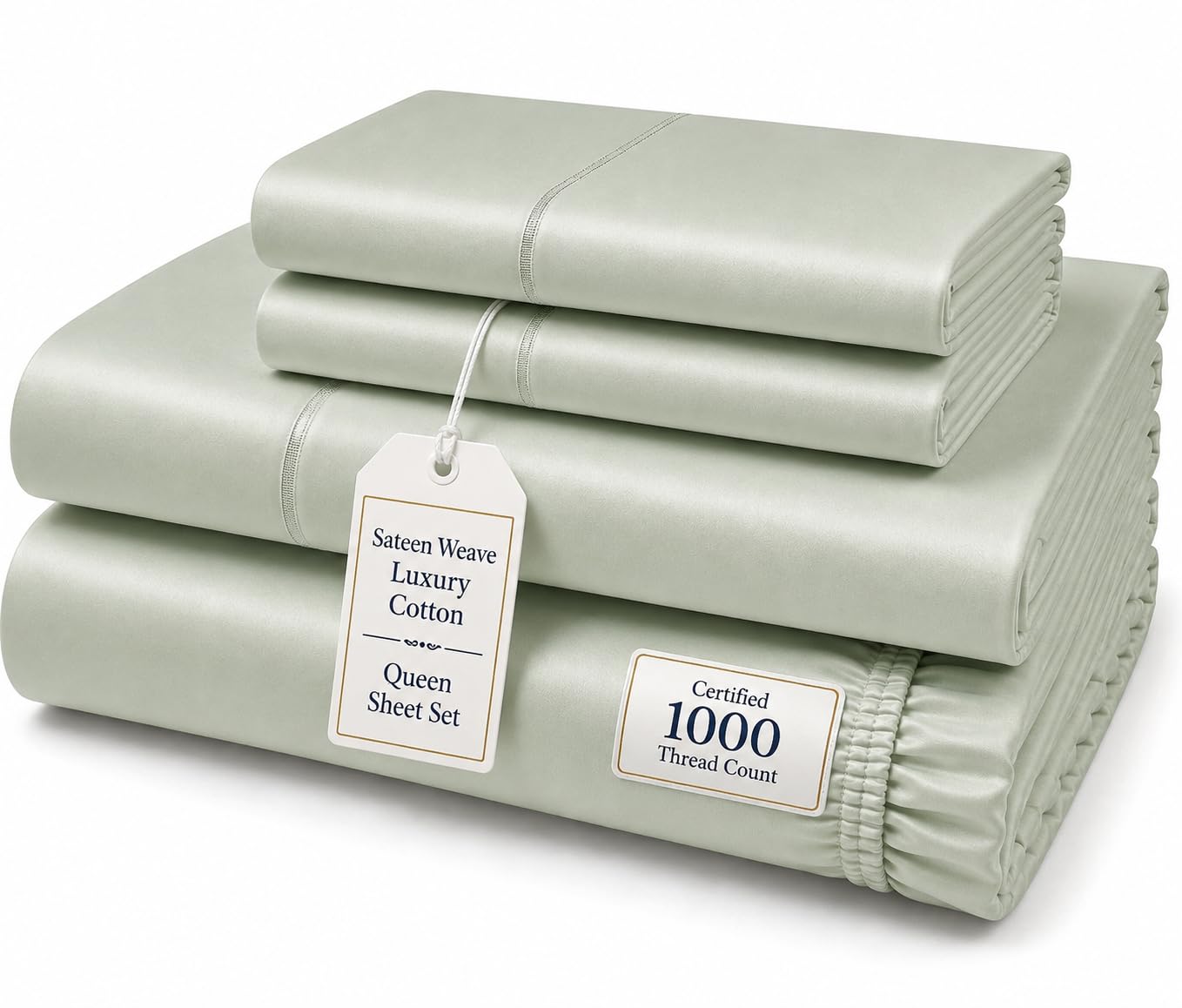 Chateau Home Collection 1000 Thread Count Queen Sheet Set Mineral