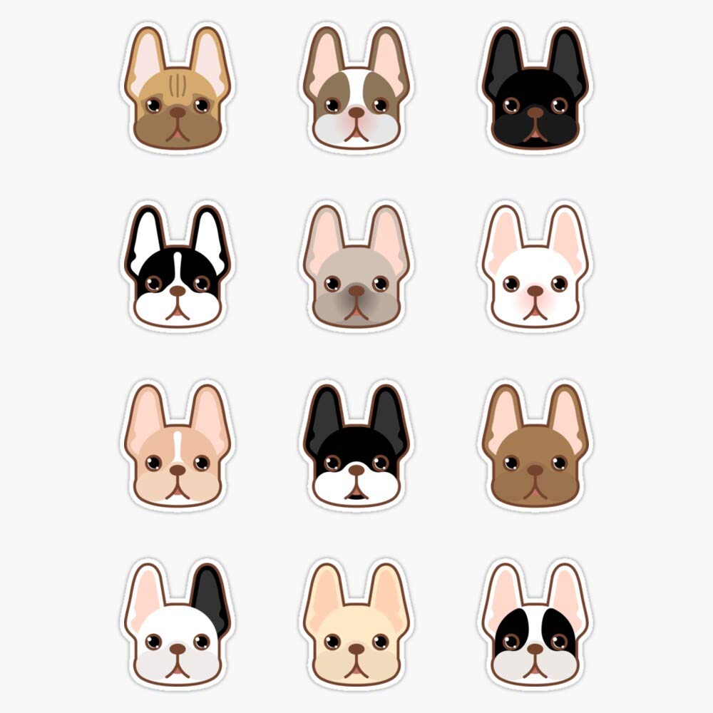 Frenchies Family Vinyl Waterproof Sticker Decal Car Laptop Wall Window Bumper Sticker 5"