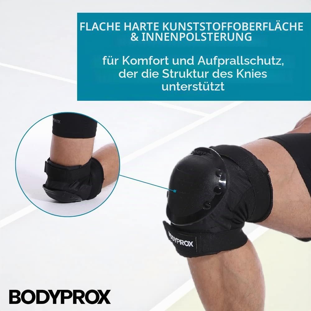BODYPROX Knieschoner Ellenbogenschoner Handgelenkschützer Set für Inline-Skaten, Skateboarden, Roller Derby, BMX-Fahren und Inlineskaten