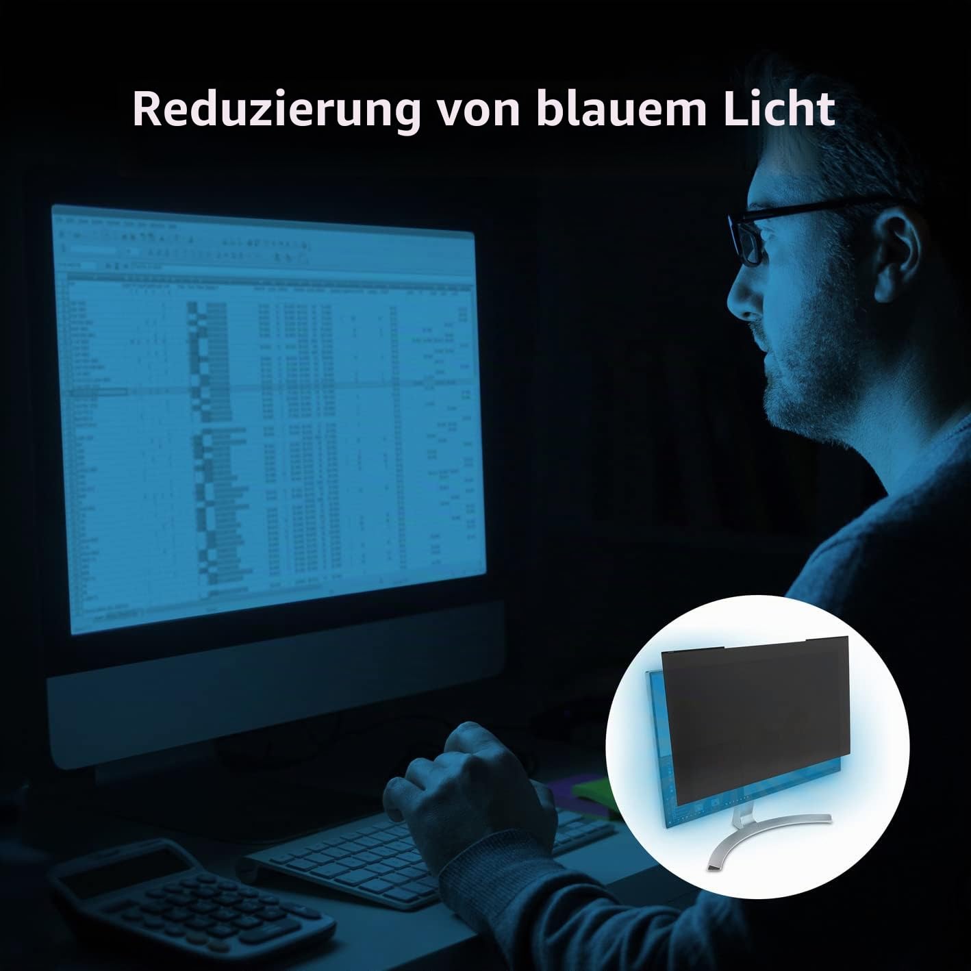 Kensington MagPro™ Magnetischer Blickschutzfilter für Monitore 27 Zoll, 16:9, Magnetische Schutzfolie, Begrenzter Sichtbereich für mehr Datensicherheit, DSGVO-konform, Mit Blaulichtfilter, K58359WW
