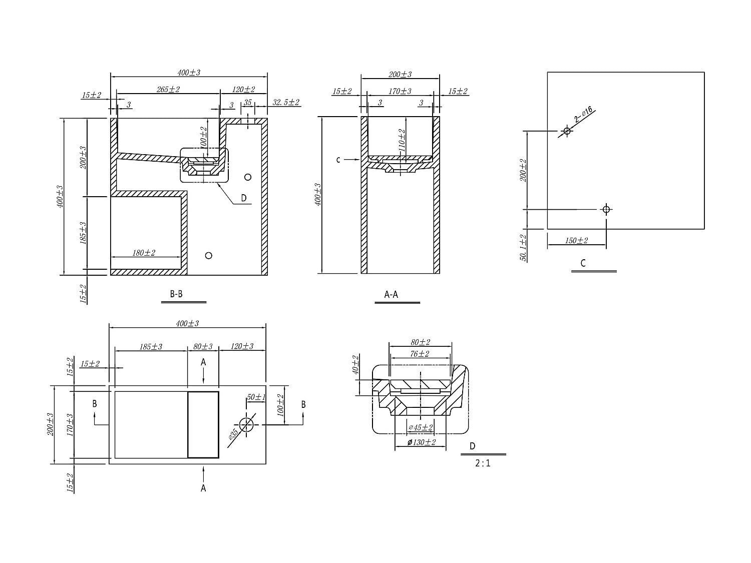 Vente-unique - Lavabo con encimera integrada Pumori - L 40cm x A 20cm x H 40cm - superficie sólida - blanco