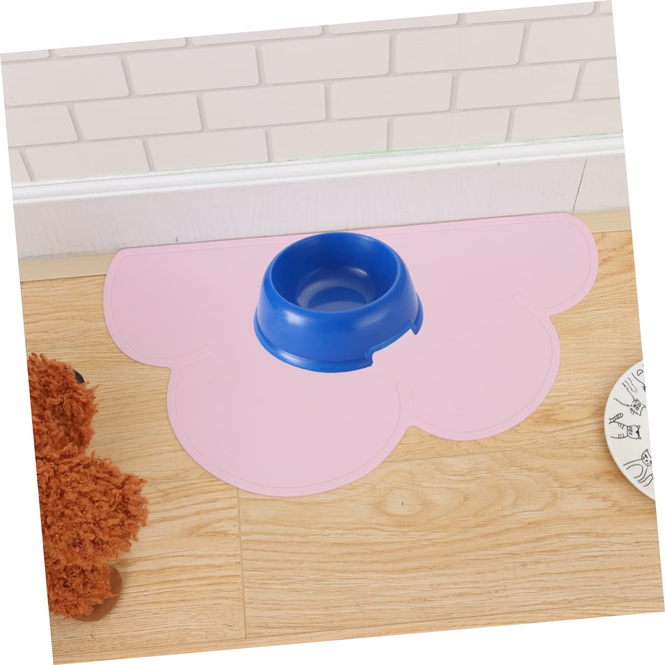 Sosoport 3pezzi Tappetino Per Cani Silicone Alimentare Forma Di Tappetino Per Pasti Degli Animali Domestici Facile Da Pulire e Antiscivolo Rosa