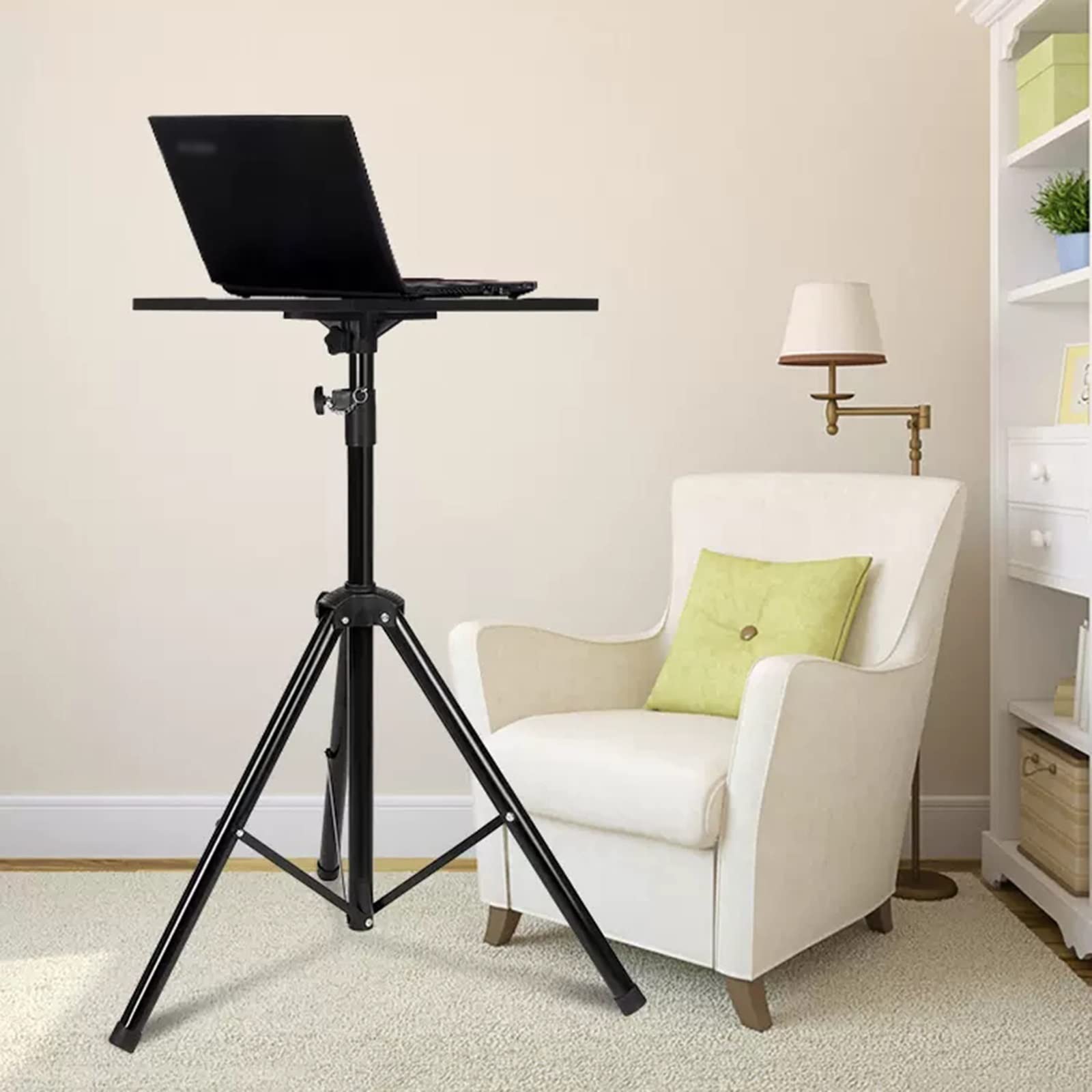 Support De Projecteur Support d'élévation de Bureau Suspendu Support de Sol Portable Outil de Plateau de projecteur Support de projecteur Universel for la Maison Support Réglable(1.4M)