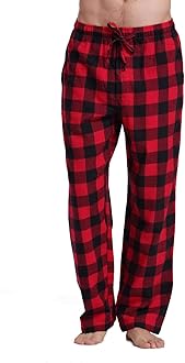 CYZ Men's 100% Cotton Super Soft Flannel Plaid Pajama Pants