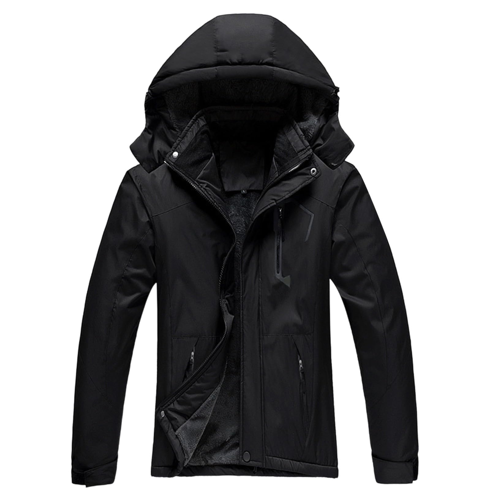 Winterliche, Fleecejacke für Outdoor-Aktivitäten – Kaltwettermantel in Übergröße zum Wandern für Ausrüstung