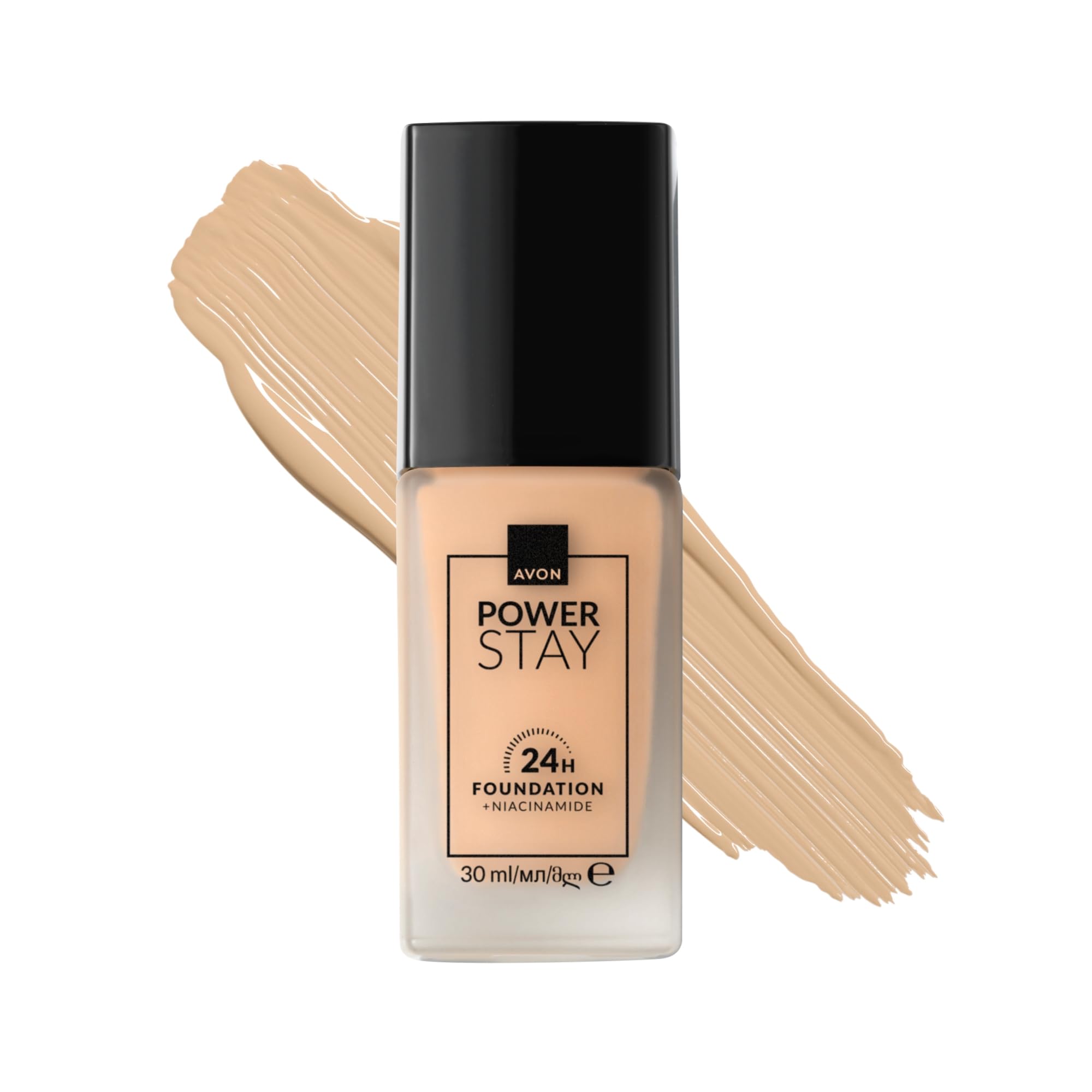 Avon Power Stay 24 Hour Longwear Foundation SPF10, Porcelain 120N, Colour Lock Technology, Breathable, Natural-Looking Formula, 35 Shades, Cruelty Free