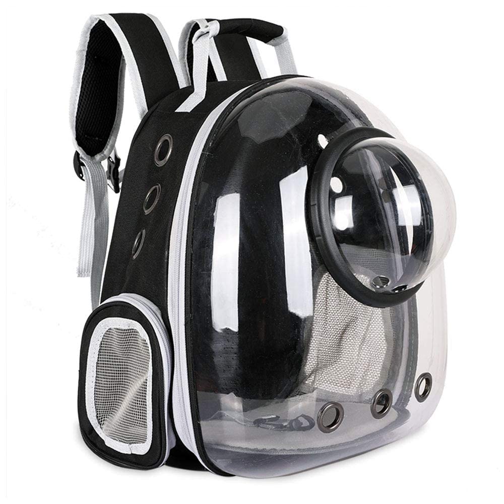 Sipobuy Pet Space Capsule Mochila, transportador de Gatos pequeños y medianos, Transparente, Transpirable, a Prueba de Calor, transportador de Mascotas para Viajes, Senderismo, Caminar, Campamento