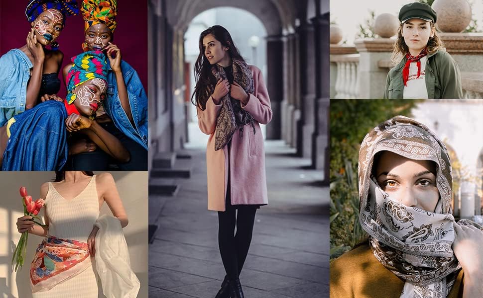 53” Large Head Scarf for Women - Silk Satin Scarf for Hair Wrapping at Night Bandana Square Scarf for Sleeping - Image 6