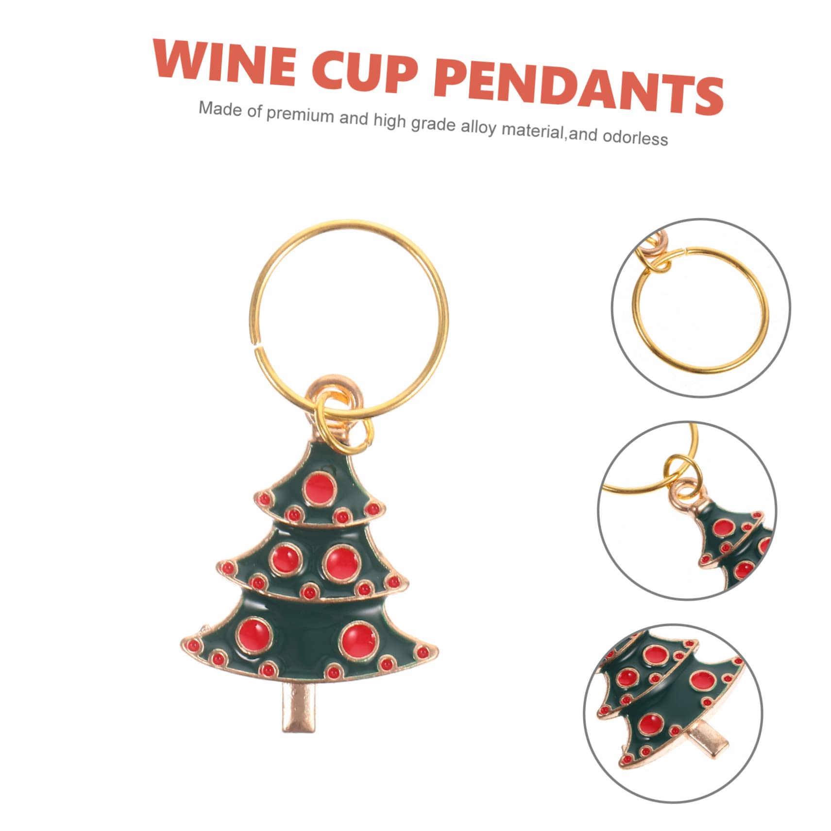 Alipis 60 Pz Piccolo Ciondolo Decorativo Segni Di Coppa Ciondoli Per Bevande Da Festa Ciondoli Di Vino Di Natale Etichette Del Vino Per La Festa Delicati Per Di Natale Lega