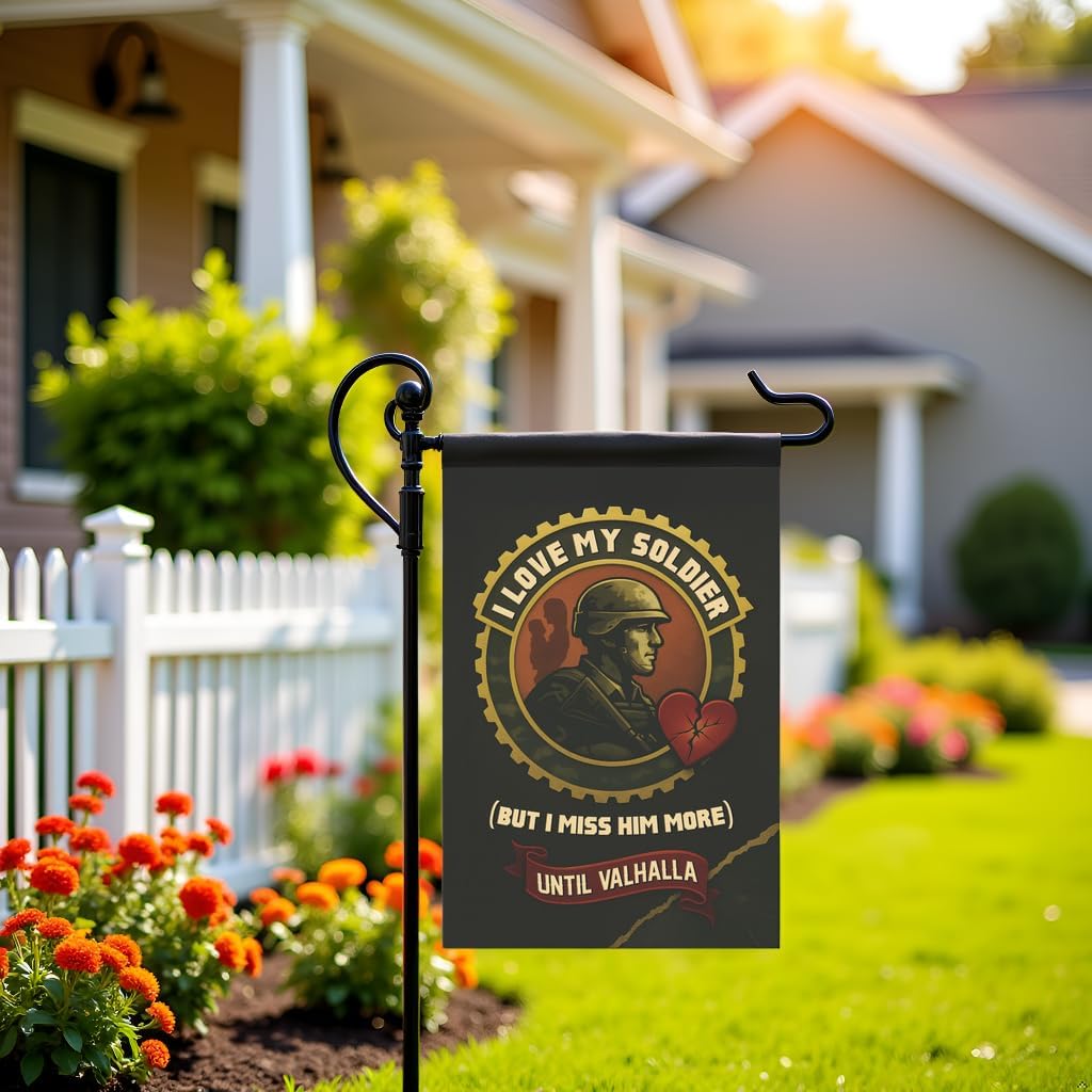 Army Veteran garden flag 12x18 In Doublesided Military Memorial Flag with Soldier Portrait, Family Tribute, Outdoor Yard Decor for Memorial Day, Veterans Day, Honor Heroes - Image 7