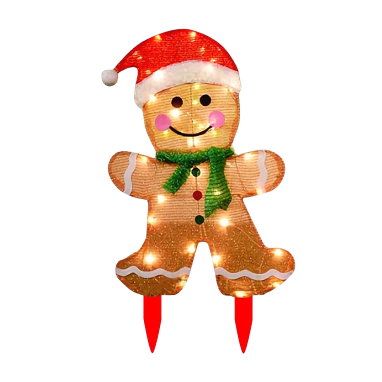 Povanjer Gingerbread Man LED Light - LED Outdoor Decor Acrylic 2D Light, LED Outdoor Decorations, Acrylic Decoration Tool For Yard, Porch, Lawn, Farmhouse, And Garden