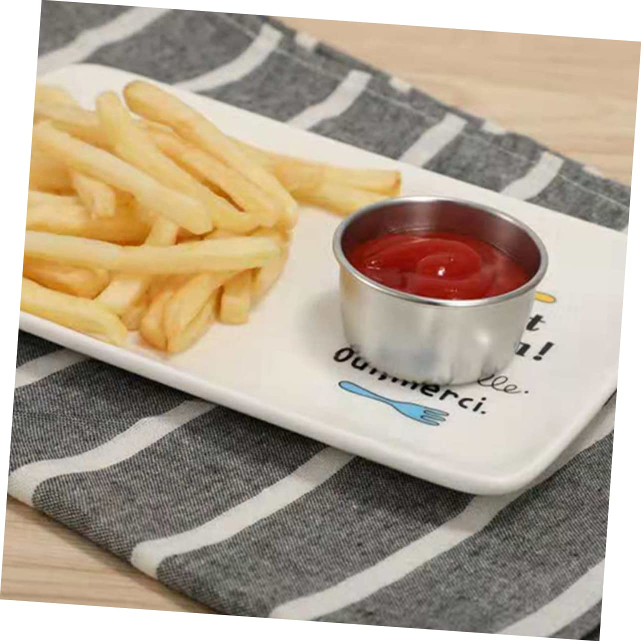 OKUMEYR 12Pcs Dipping Sauce Cups Versatile Condiment Bowls for Ketchup Soy Sauce Vinegar Salad Dressings for Home Restaurant Use