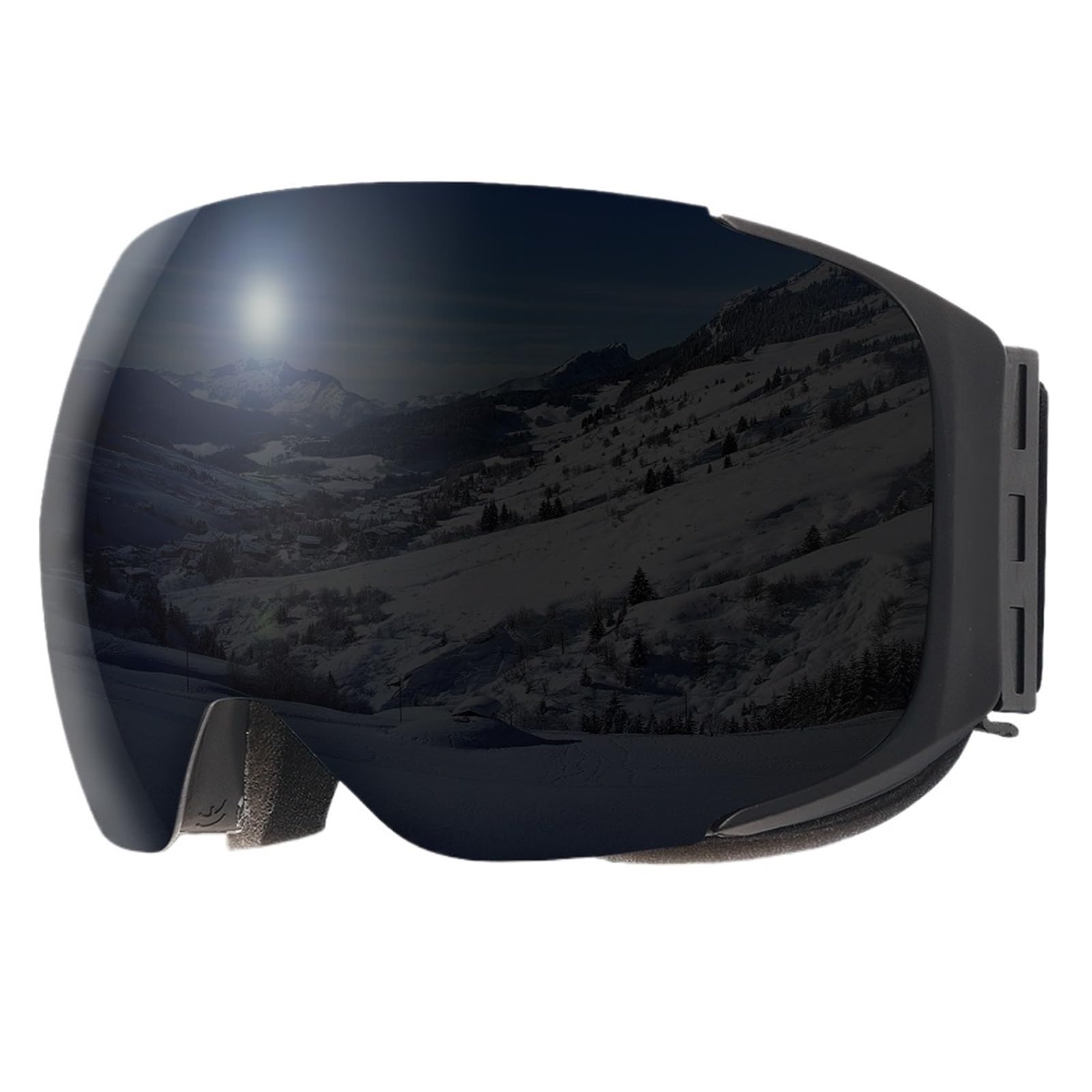 Gafas De Invierno Gafas de esquí magnéticas Profesionales for Hombre y Mujer, Lentes Repuesto rápido Funda Protectora, Gafas for Snowboard antivaho para Hombres Y Mujeres
