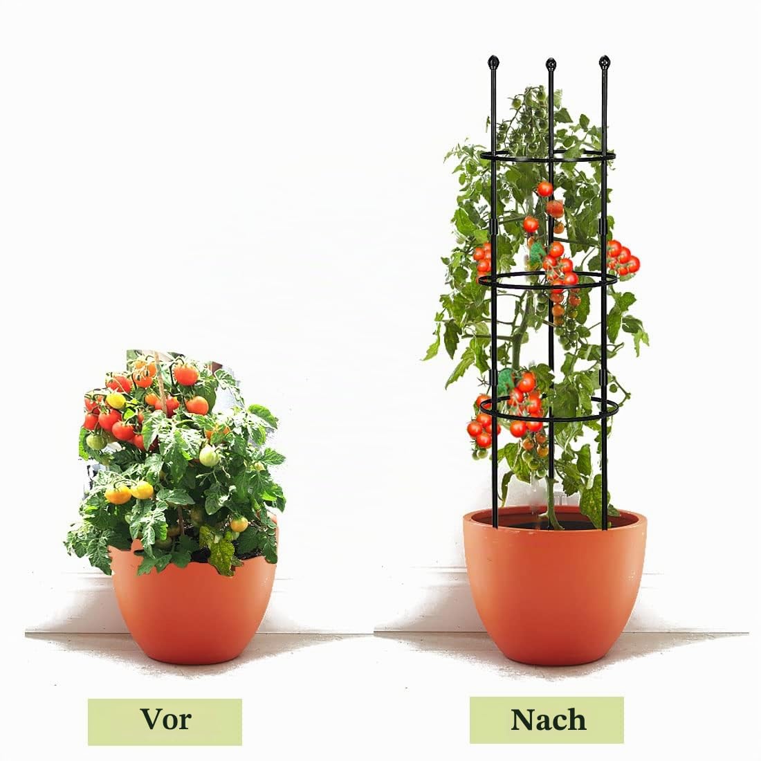 2 Stück Rankhilfe Garten, 2-in-1 Rankgitter für Kletterpflanzen, 120CM Tomatenkäfige, Pflanzen Stützen für Ranken, Rankgitter Garten, Pflanzenstecker für Kletterpflanzen, Drinnen und Draußen