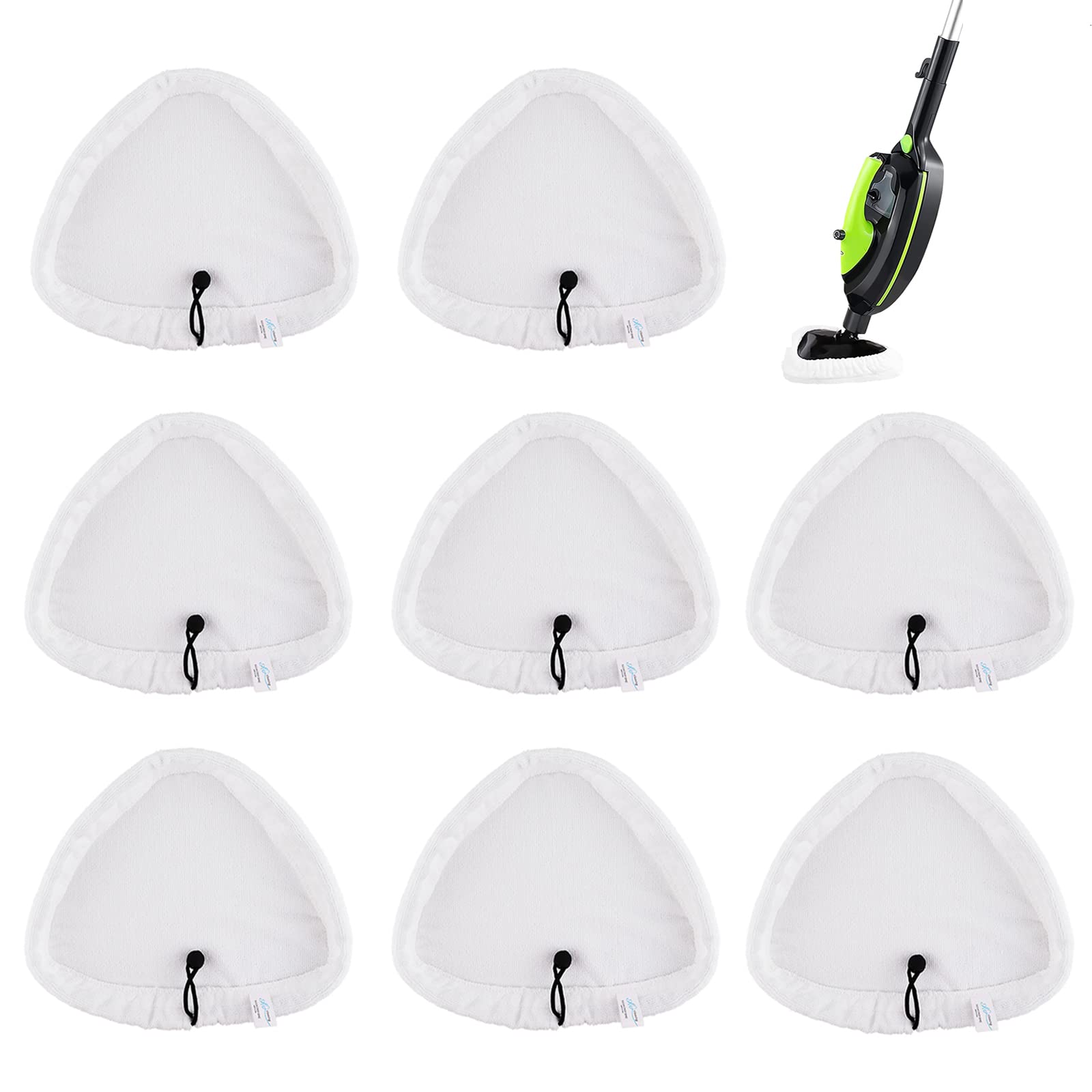 Wivplex Dampfreiniger Ersatzpads - 5 Stück Weiße Auflagen Für Steam Mop Modelle