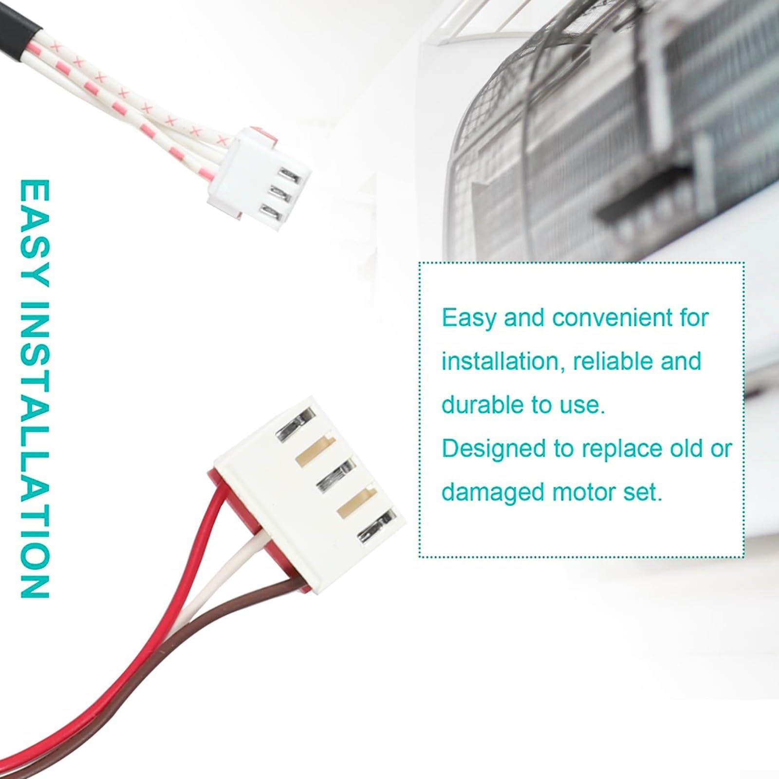 Motor de ventilador interior de CA de 6 cables FN35B-PG YYR30-4A5-PG para Y4S476E002G, 30W 208-230V 60Hz Motor de aire acondicionado de rodamiento de bolas de bajo ruido