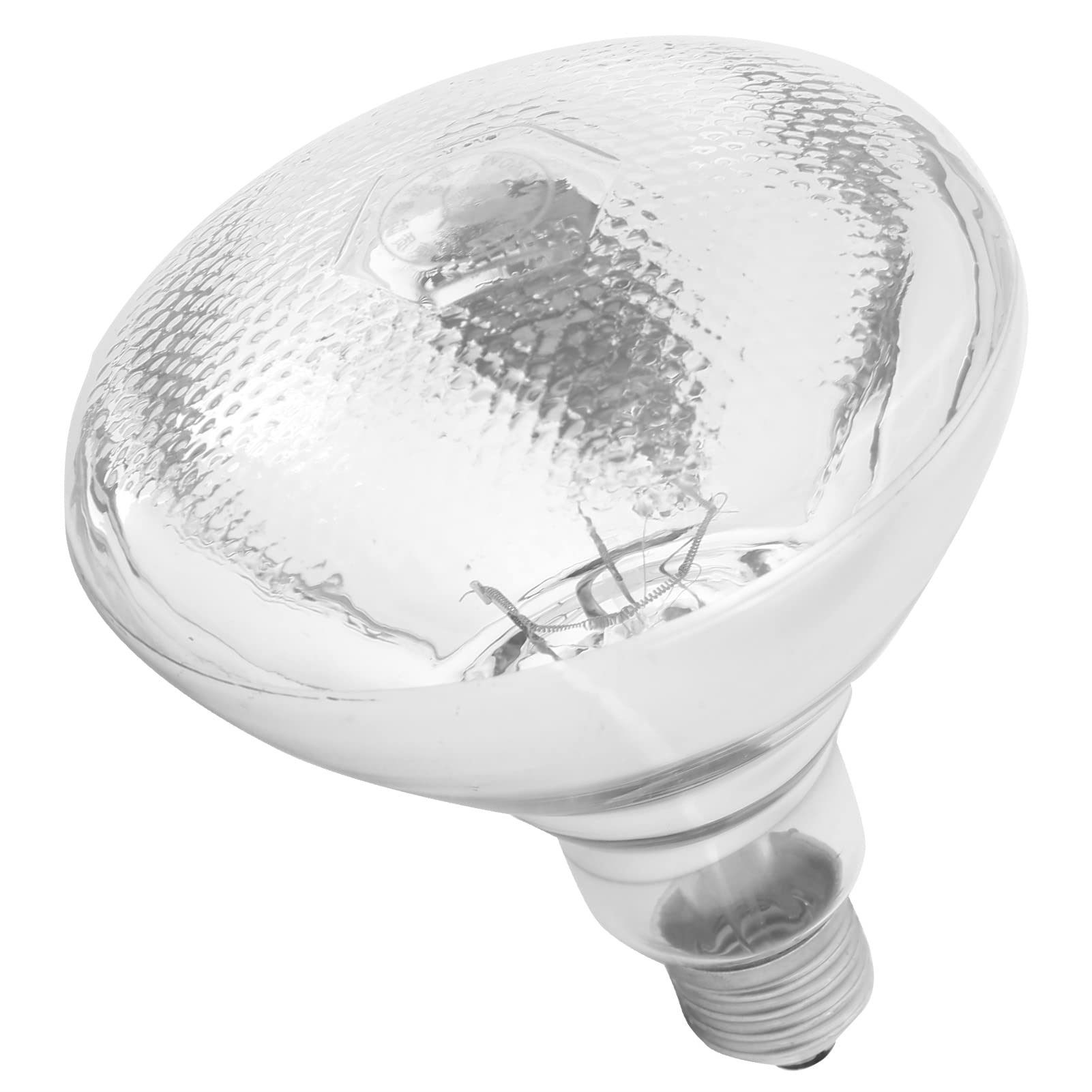 Akozon Lampada riscaldante per allevamento, lampada riscaldante per allevamento da 250 W Lampadina per isolamento a infrarossi a temperatura regolabile 220 V‑240 V (vaiolatura in vetro bianco AR38) An