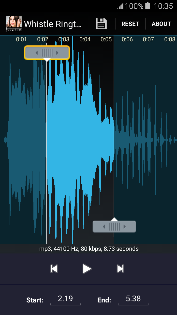 Whistle Ringtones App on Amazon Appstore