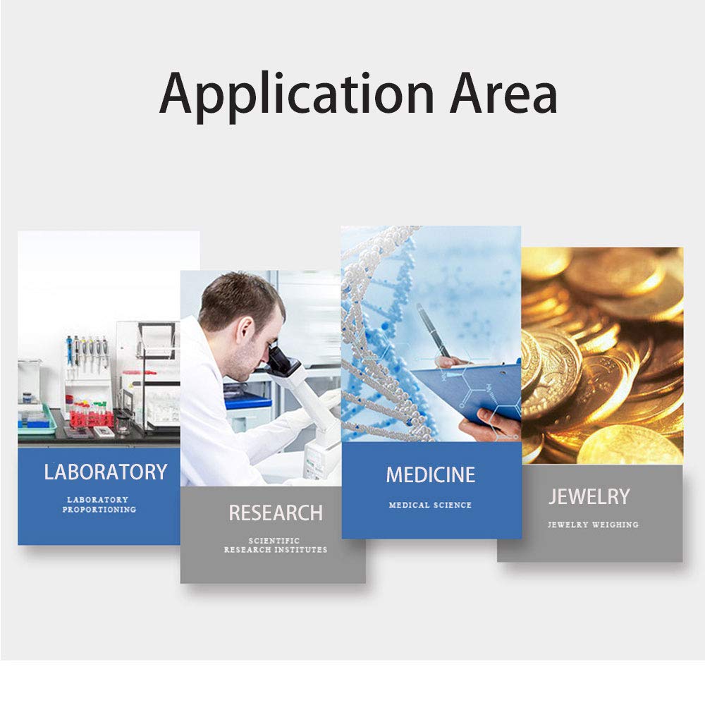 Labor-Präzisionswaage/Präzisionswaage für Labore, Digitale Analysewaage, 0,001 g, präzise elektronische Waage für Labor/Apotheke/Schmuck, STO, 100 g/0,001 g