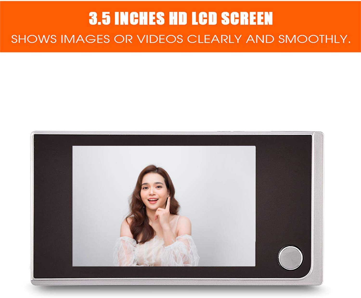Mirilla Digital, Cámara Mirilla,Visor de Mirilla de Puerta Pantalla 720P HD 3.5 Inch Color+Ángulo de Visión 120°,para Casa/Hotel/Oficina