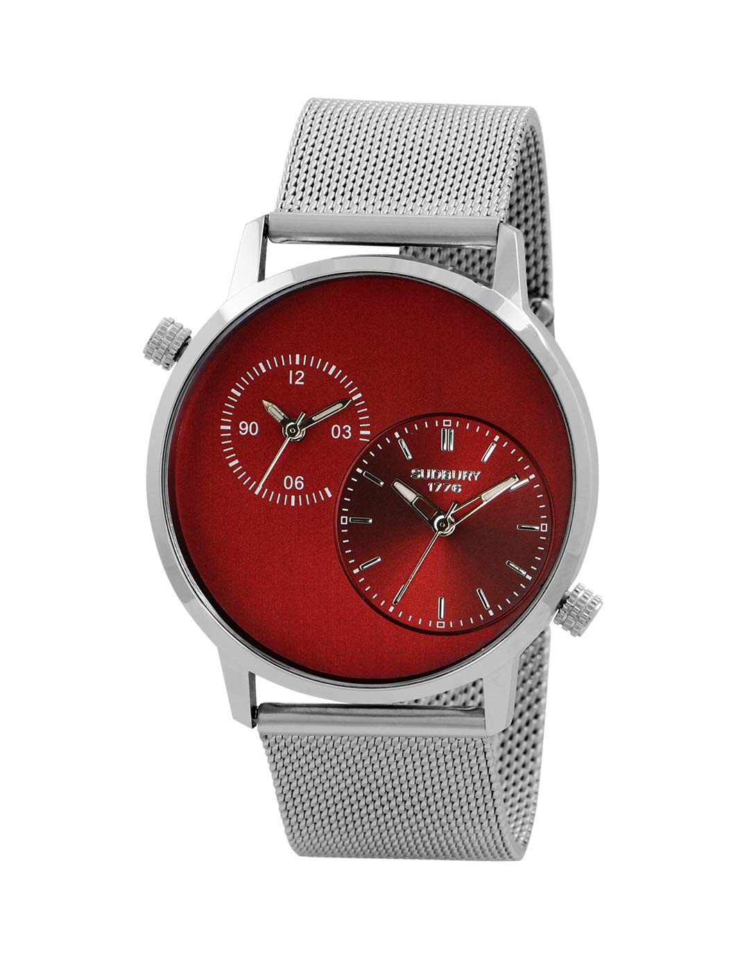 Sudbury 1776 Marlborough Dual-time Analogue Red Dial Watch for Men SG-42-SLBUR (B07HCWWSP6) Amazon Price History, Amazon Price Tracker