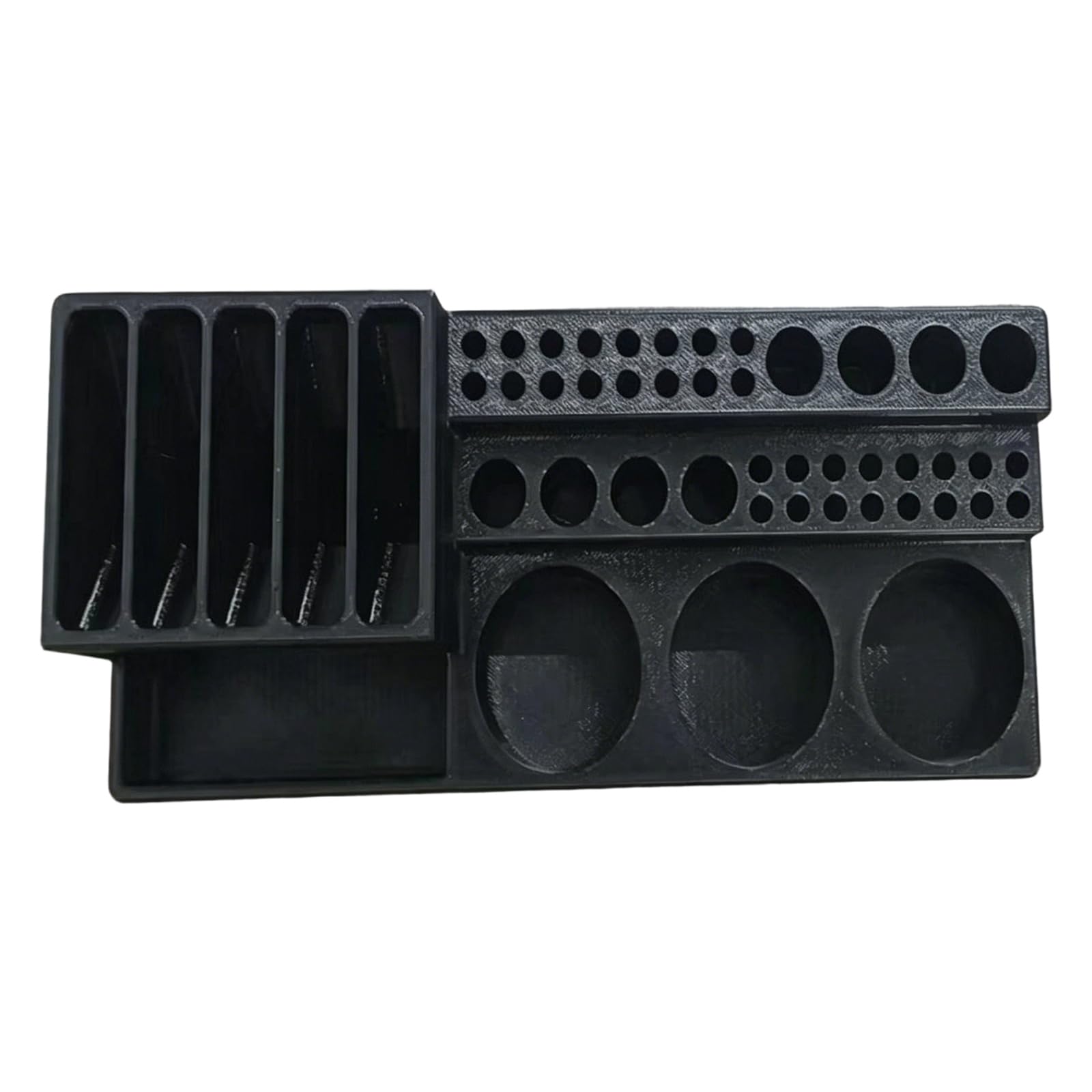 Oxxggkao Black Professional Tool Organizers Box Featuring Sturdy Petg Construction And Smart Layout Container For Efficient Workspaces Tool Storage Box