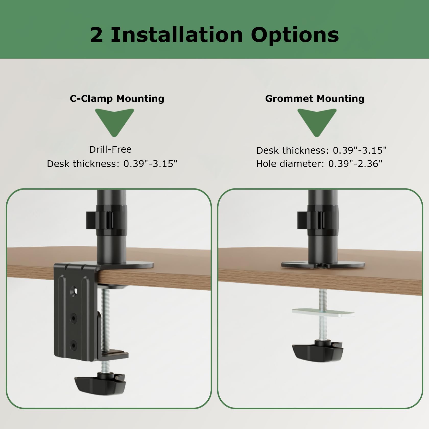 UPGRAVITY Support de bureau triple pour écrans de 17 à 32", chaque bras peut supporter jusqu'à 8 kg, 3 supports d'écran avec inclinaison, pivotant, rotatif, VESA 75/100 x 100 mm