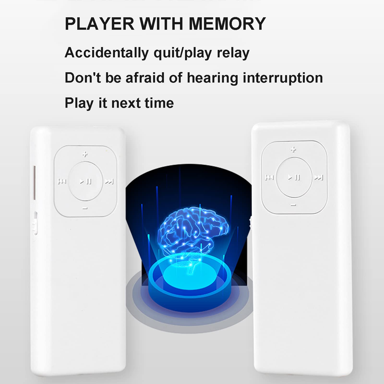 Walkman MP3 Ligero y portátil para Estudiantes, con función de Sonido Externo/reproducción de Memoria, Soporte máximo de 128 GB,Negro