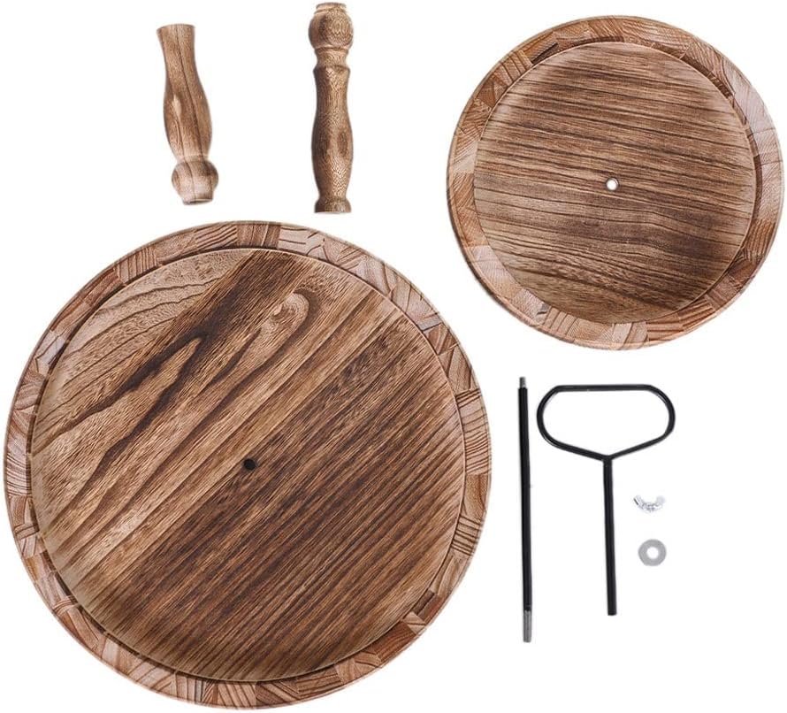 FMURY Coffee Party Dining Room Table Tea Home Multifunction Decorative Organizer Breakfast for Kitchen Countertop Wood Two Tier Tray