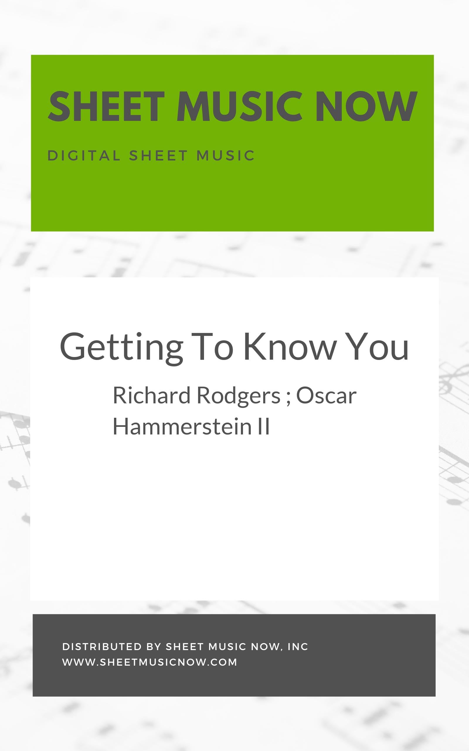 Getting To Know You