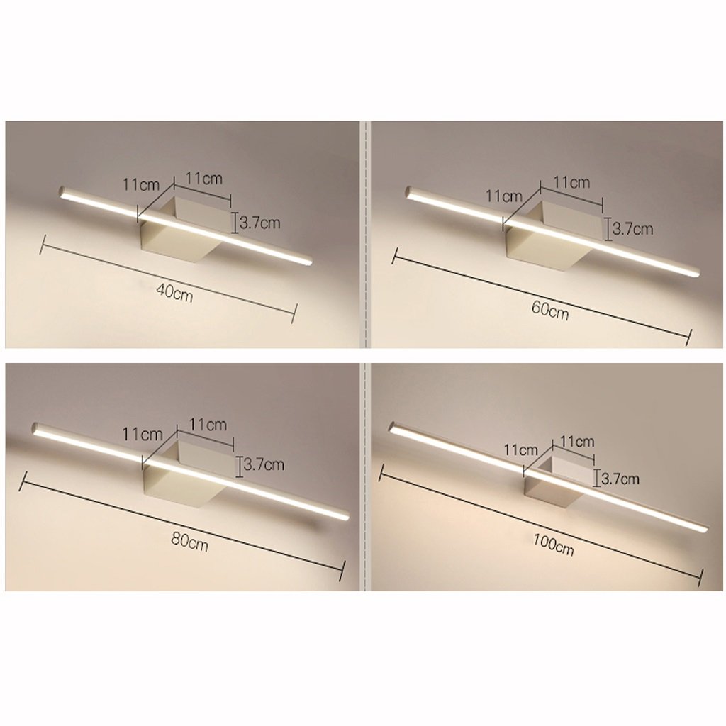 Lámparas de Espejo de baño Espejo de luz Delantera Espejo de luz Delantera Luces de Maquillaje de led Blanco Luz de tocador de baño Iluminación de Pared Impermeable antiniebla/Tubo Redondo