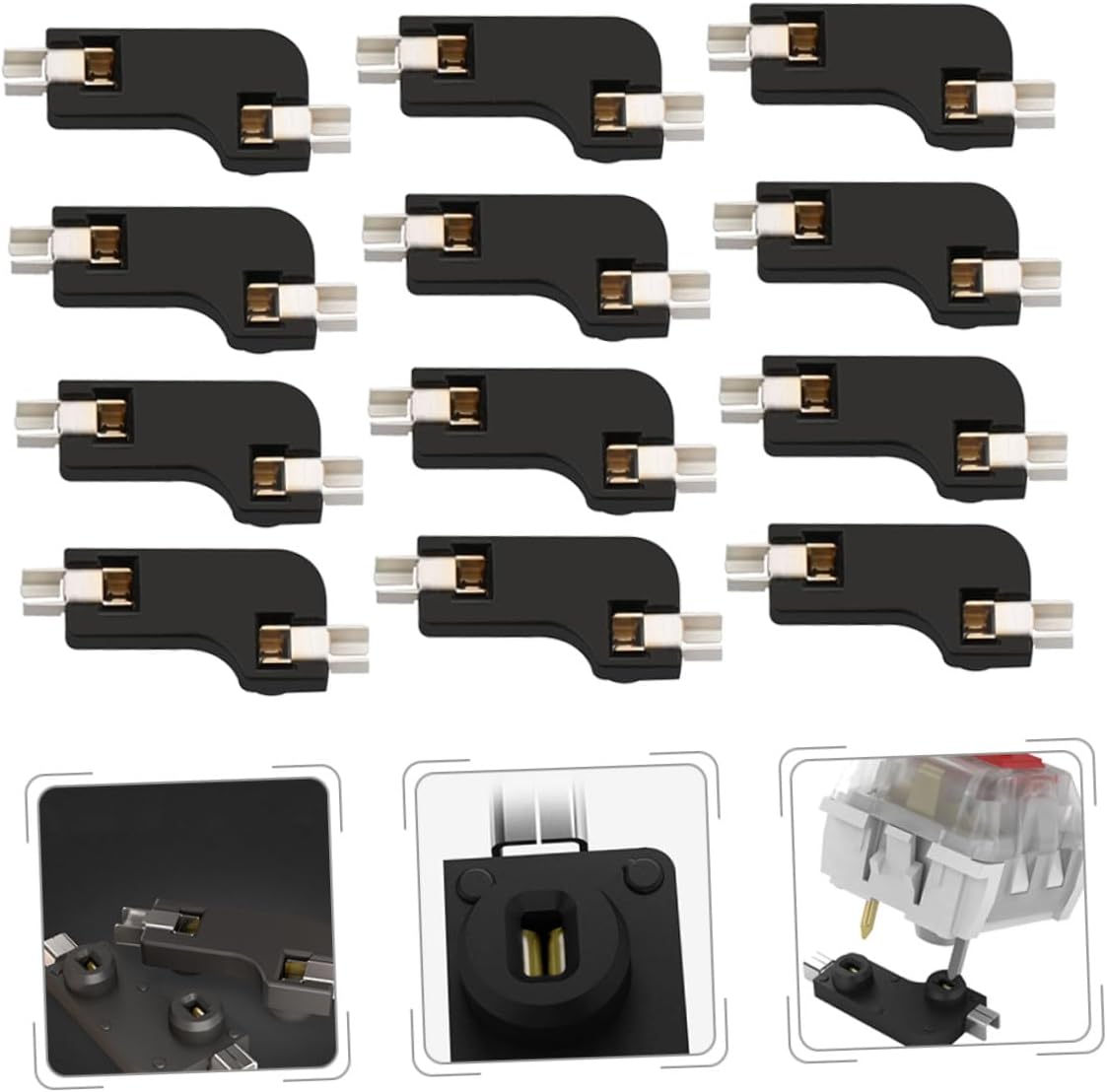 OSALADI 40pcs Hot Swap PCB Socket for Mechanical Keyboards Easy Installation and High Reliability Compatible Key DIY Computer Accessory
