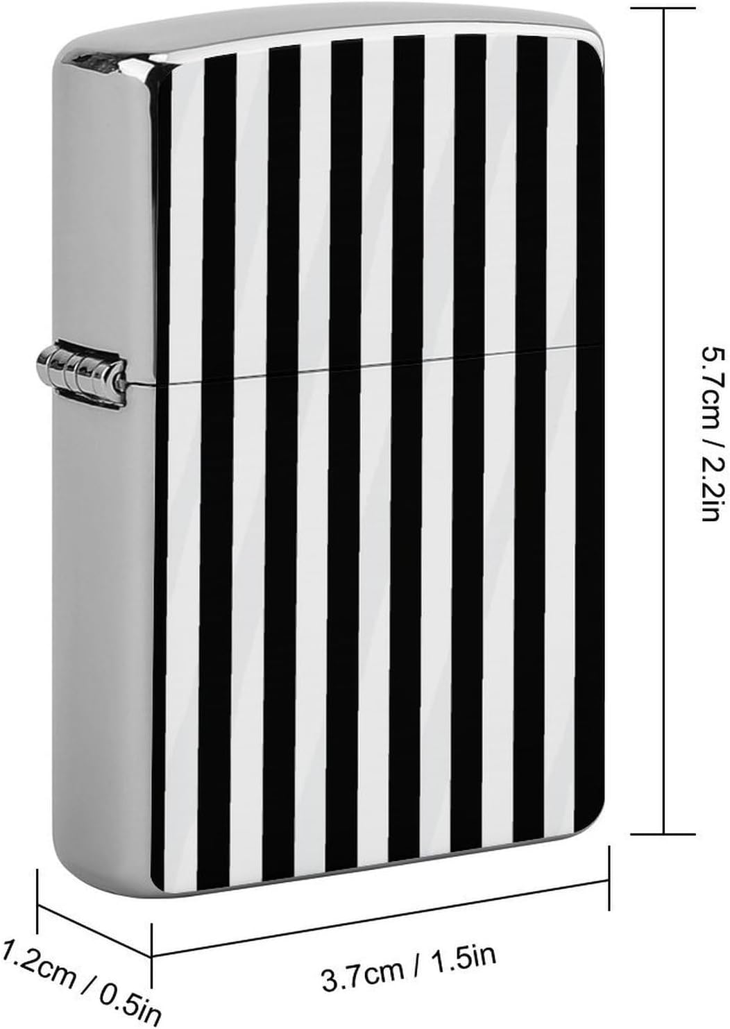 Black & White Stripe Lighter Case Cover Lighter Shell