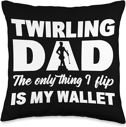 Majorette & Baton Twirler Shirts & Merch Majorette Gymnastic Cheerleader Baton Twirlers Throw Pillow, 16x16, Multicolor