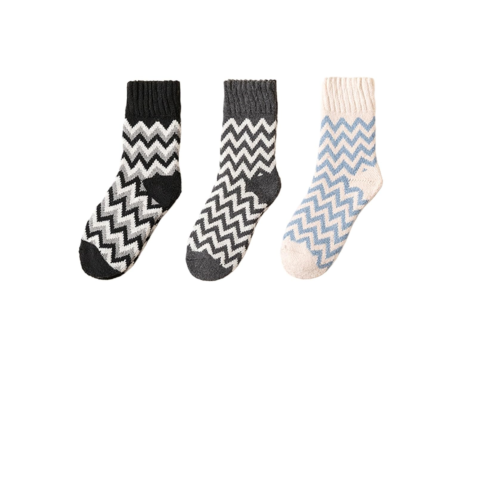 svlftecon Unisex Wool Winter Thermal Socks Cozy Warm Hiking Crew Boot Socks Wool for Winter Crew Series 16