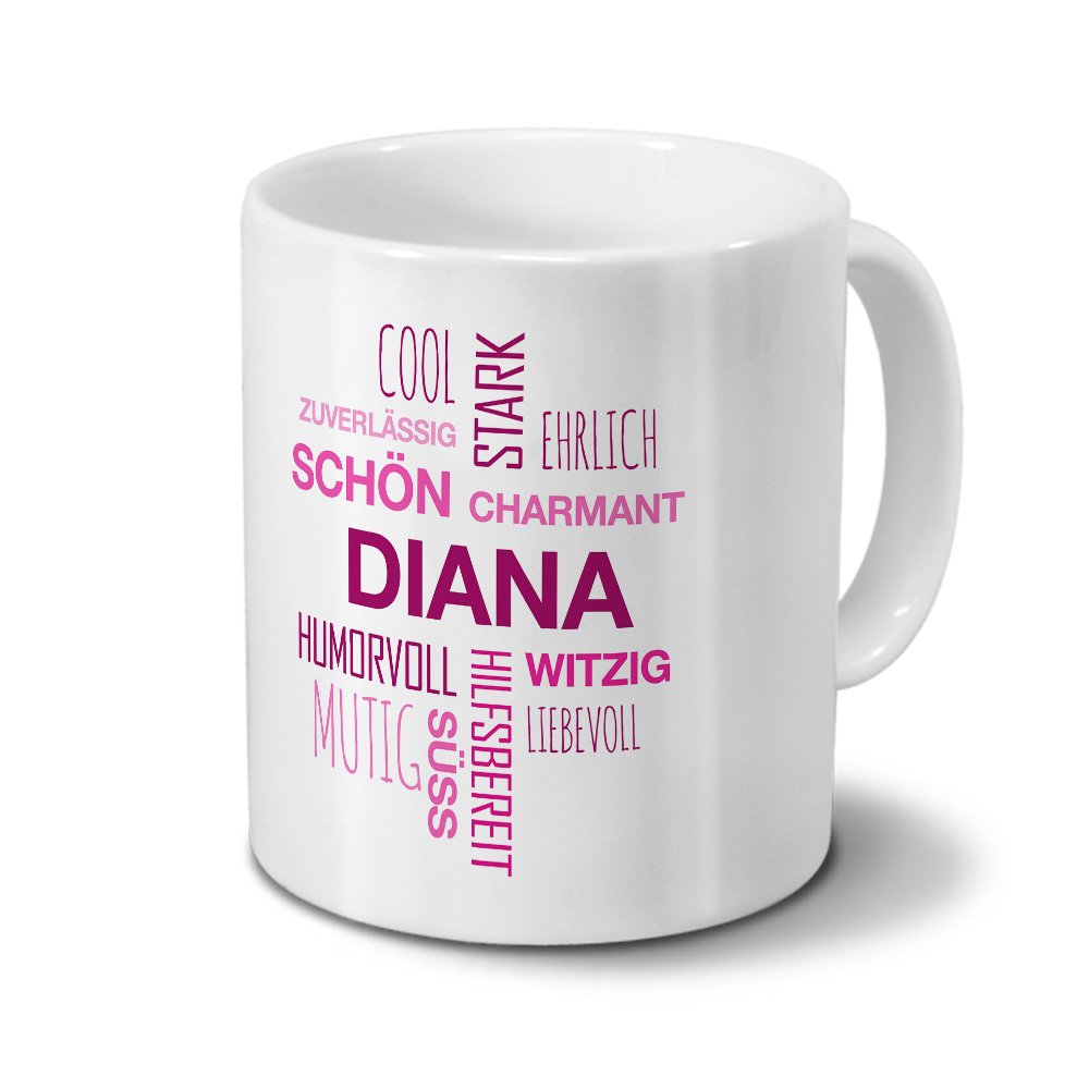 Personalisierte Tasse 'Diana' – Motiv 'Alle Sagten, Das Geht Nicht...', 325 Ml, Spülmaschinenfest, 9,5 Cm Hoch