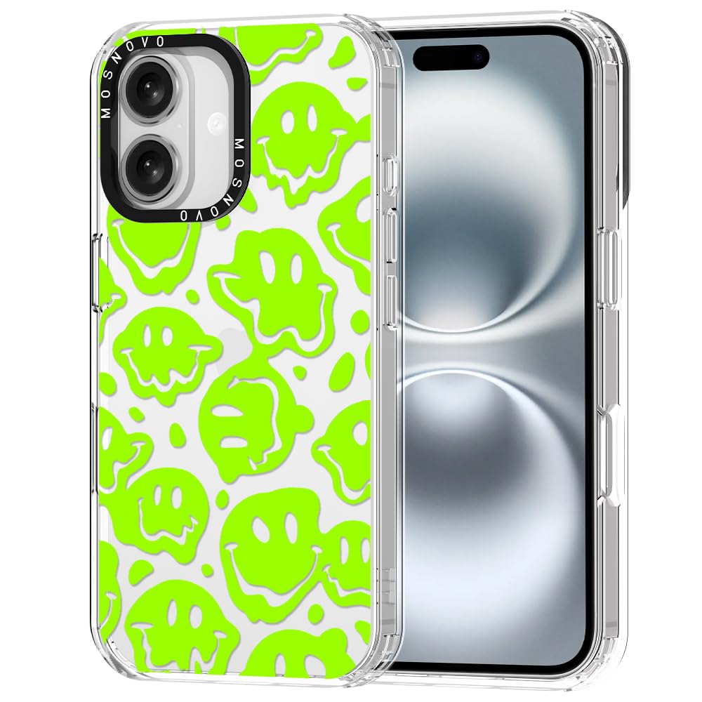 MOSNOVO Hoes voor iPhone 13 / iPhone 14, [Buffertech 2 m Militair-Grade Valbescherming] [Anti-Peel Off Technologie] Transparante TPU Bumper Telefoonhoes – Paddenstoelkunst
