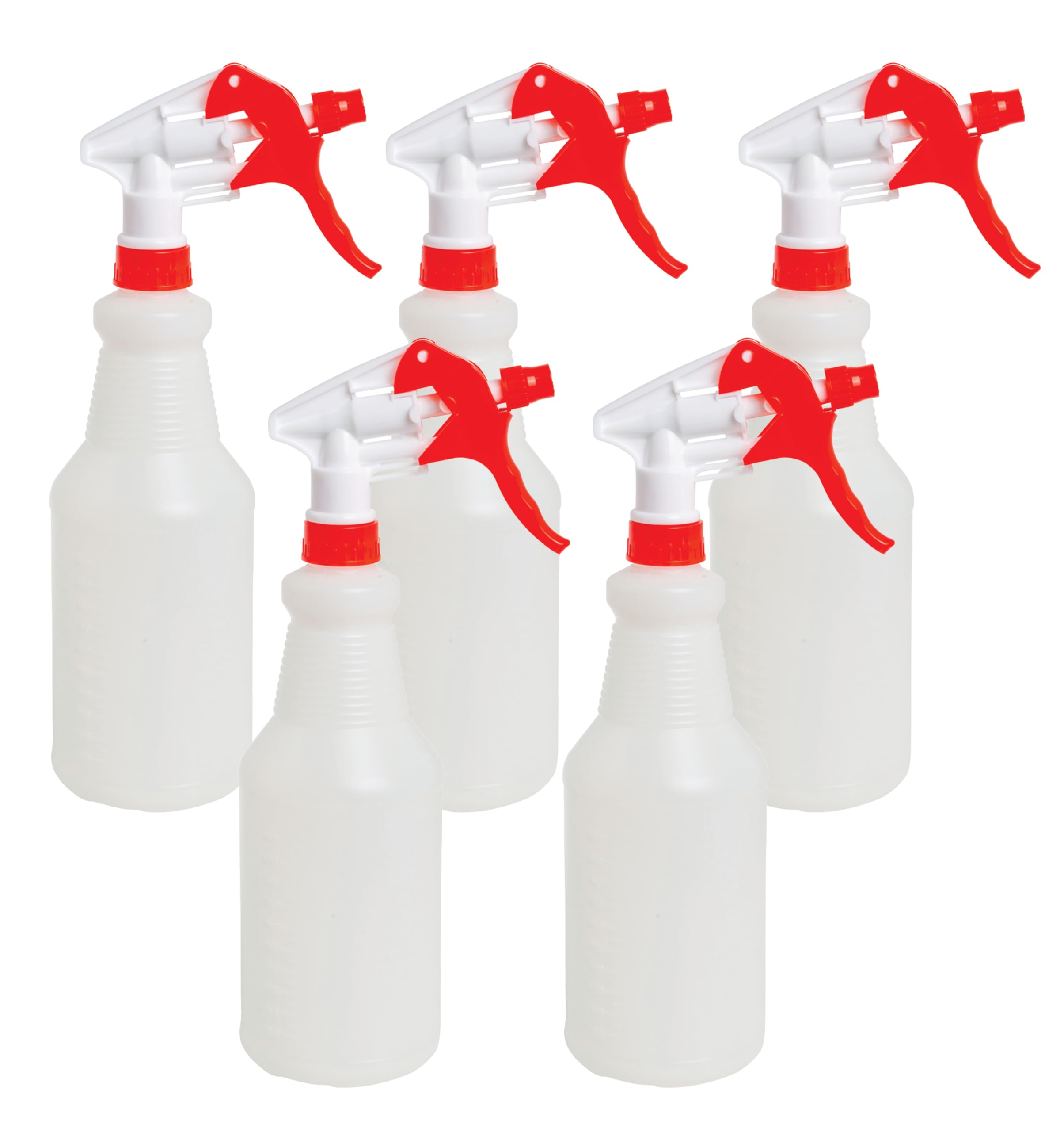 Commercial Spray Bottle by HUBERT – Plastic, Clear, Pack of 5