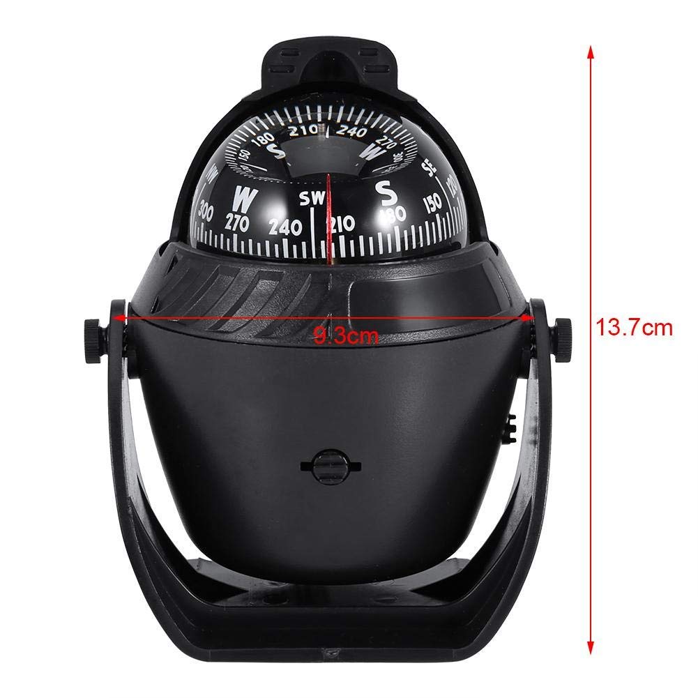 VGEBY Boussole pivotante, Boussole de Navigation électronique de Haute précision avec lumière LED pour Voiture de Bateau