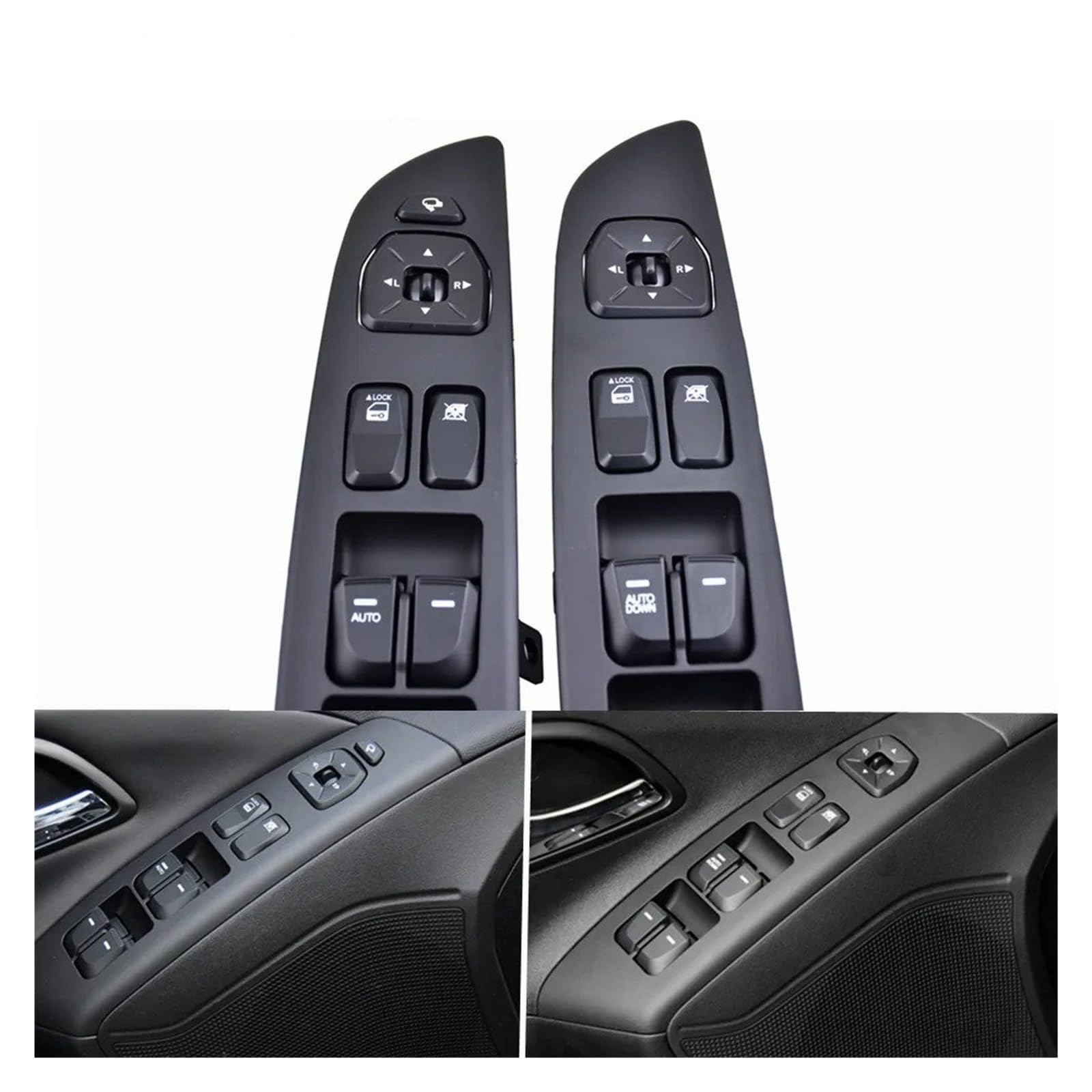 Interruttore Alzacristallo Per Hyundai Per IX35 2009-2015 Pulsante Interruttore Alzacristallo Elettrico Anteriore Sinistro 935702S1509P Pulsante Alzacristalli(AUTO DOWN)