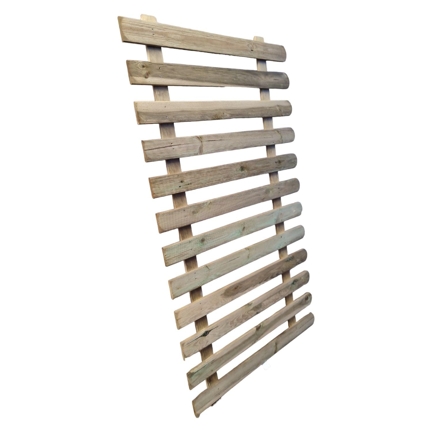 Recinzione in Legno da Giardino, 180x80 cm, composto da 12 Assi Arrotondate, Legno Impregnato per Esterno
