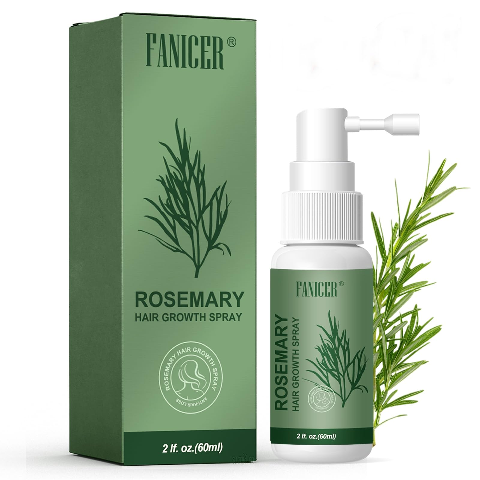 Serum Pousse Cheveux,Spray à Huile Essentielle De Romarin Pour La Croissance Des Cheveux,Growth Hair Oil,Huile de Pousse Cheveux Très Rapide,pour les Femmes et les Hommes (60ml)