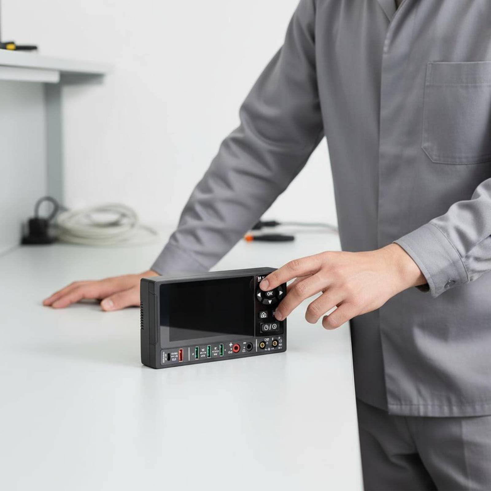 Amagogo Multimetro di Precisione Tester Elettrico Misuratore Amperaggio Rivelatore Potenziale con Schermo Ampio Chiavi di Controllo per Test Rapidi Materiale