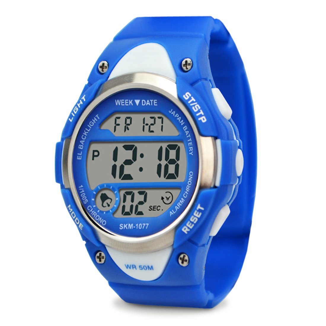 TOPCABINFashion Kids Students Teenagers Watch Waterproof Watch Outdoor Military Watches Multifunctional Movement Wristwatch Electronic Sport Watch for Boys Teenagers Junior Kids Children(Blue)