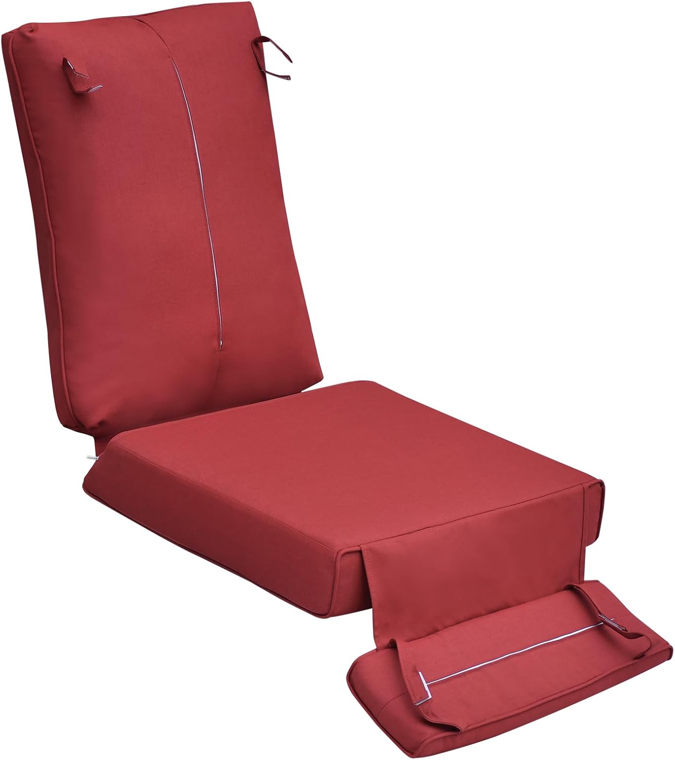 Skypatio Only Cover(Cushion not Included), Recliner Replacement Cushions Cover, Washable Cushion Deep Seat Cover, UV Resistant, Fade Resistant and Water Repellent, Red