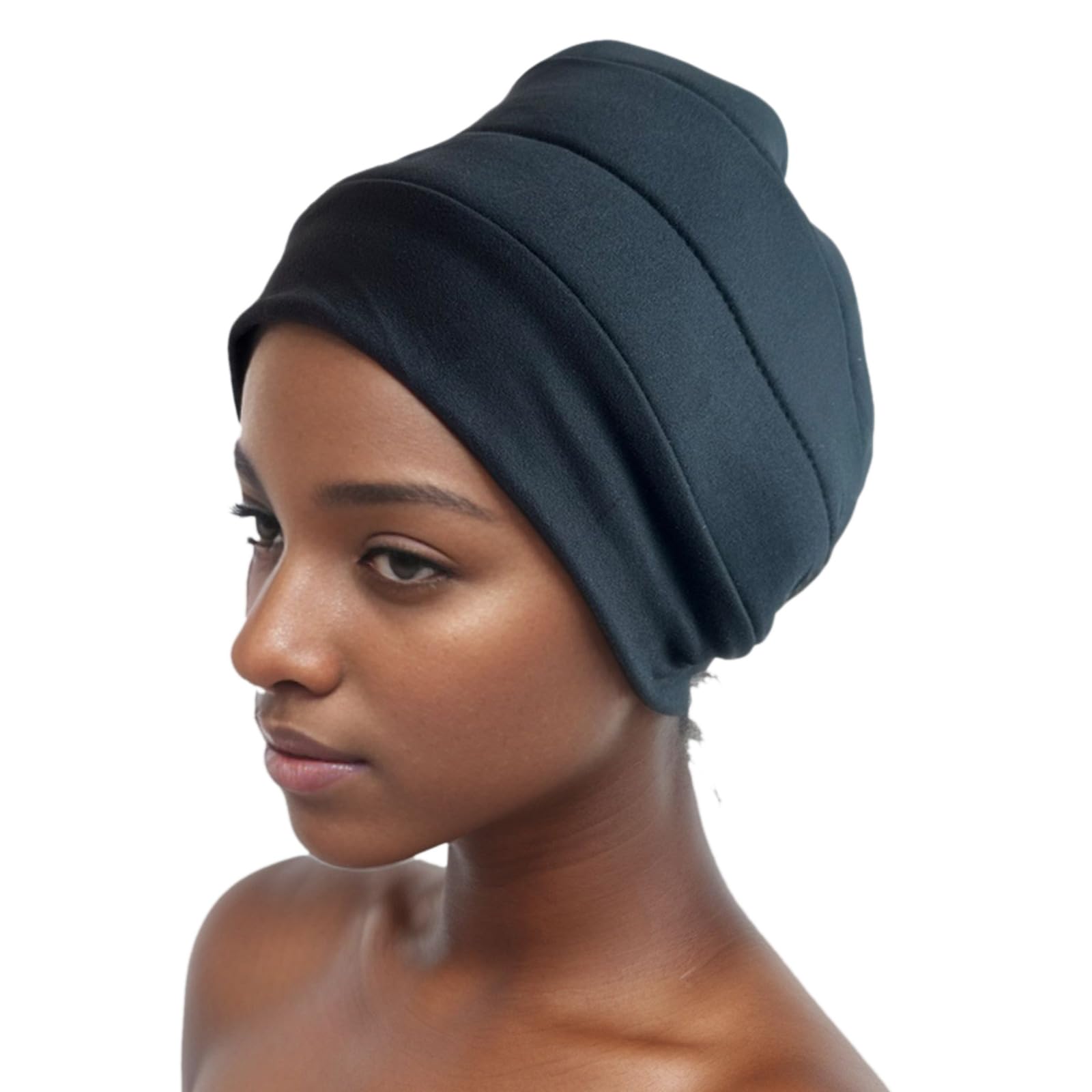 Vdaxvme Unisex Black Lightweight Turban Lifter Underneath Bonnet Hat Breathable African Headwrap Hat Women Lift Under Scarf Turbans Lifter For Wom