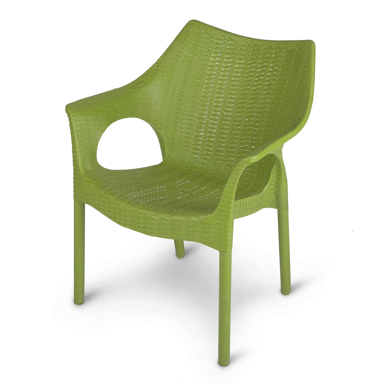 HomiQ Supreme Cambridge Heavy Plastic Chair Chair for Indoor and Outdoor Use(Colour: Mehandi Green; Set of 2 Chairs) 1