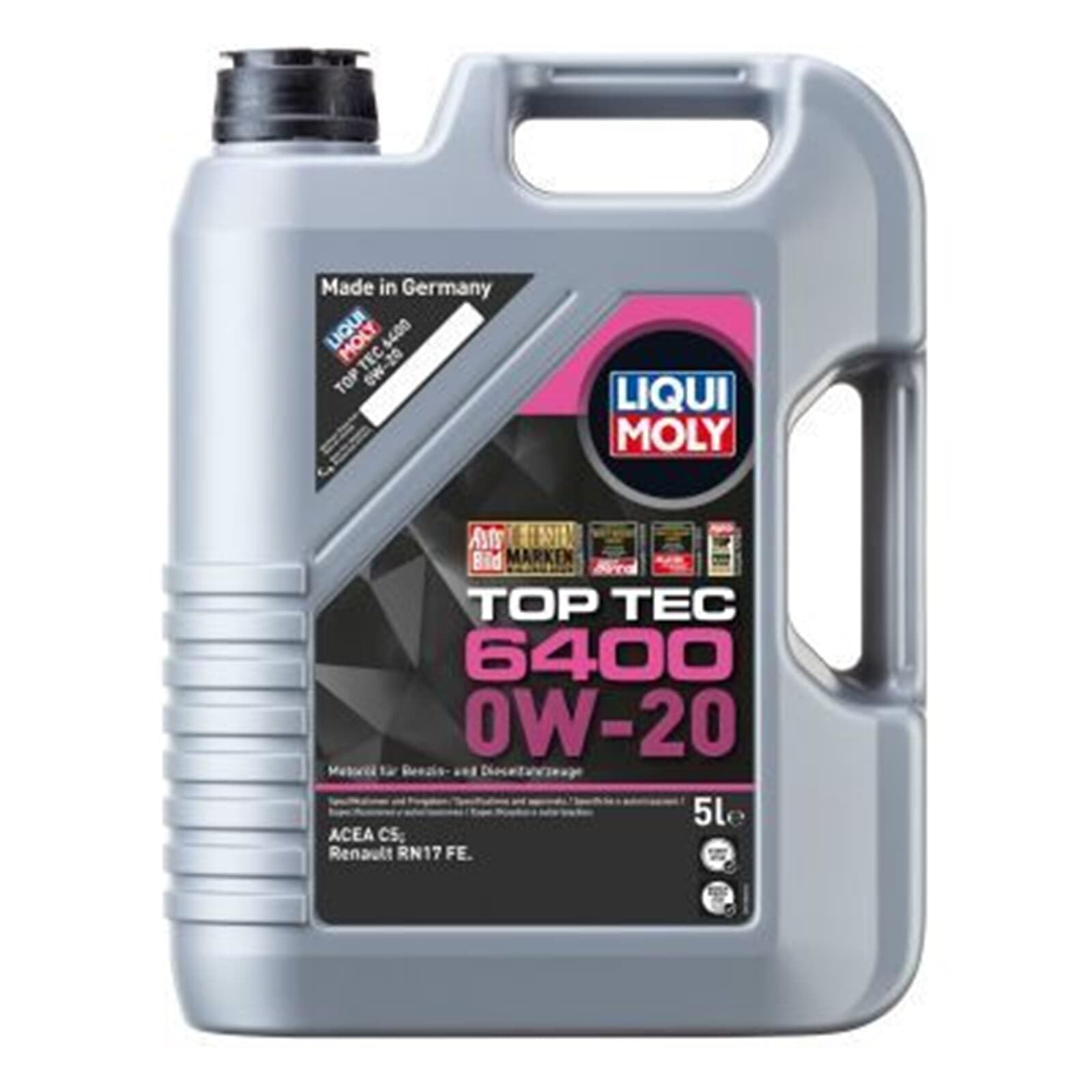 LIQUI MOLY Olio motore Top Tec 0W-20 5 L Compatibilità con RENAULT KANGOO Express FW0/1 Clio 5 Hatchback BF Trafic 3 Van FG Megane 4 Hatchback B9A/M/N, DACIA SANDERO II