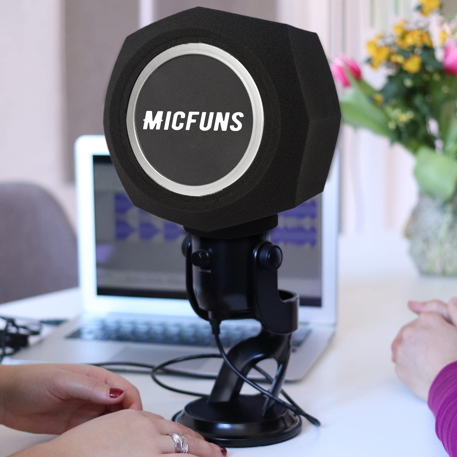 Filtro antipop e paravento per microfono F3, schermo antipop per microfono, per cabina di isolamento vocale da 45 mm-60 mm, attrezzatura portatile per studio, copertura insonorizzata