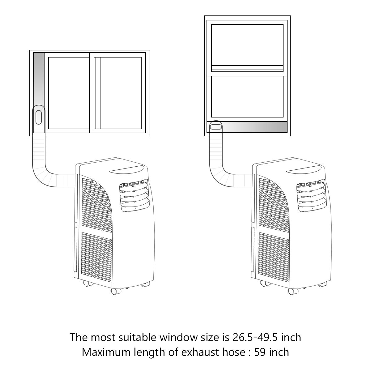 COSTWAY Portable Air Conditioner, 8000 BTU Air Conditioner Unit spaces